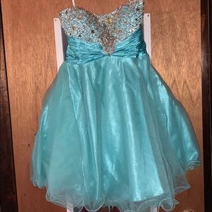 Turquoise cocktail dress size 2